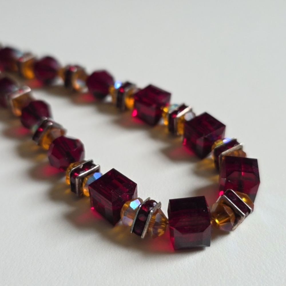 Very Vintage Vampy Glass Necklace